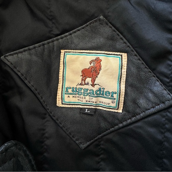 Vintage Ruggadier Black Leather Jacket - Picture 5 of 5